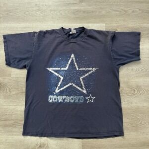 Vintage 1999 Dallas Cowboys T Shirt Mens XL CSA Faded Navy Star Graphic Tee NFL
